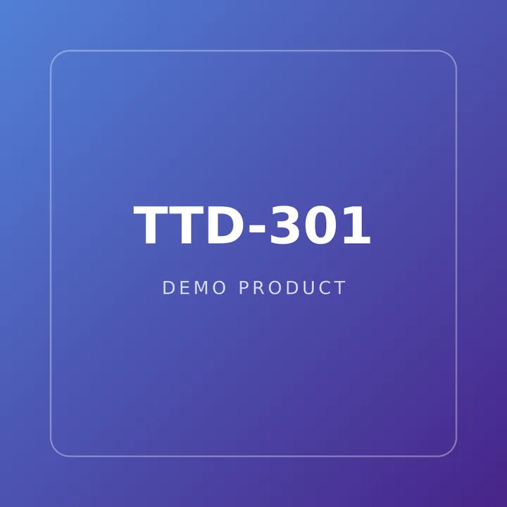 Visuel de démonstration du produit TTD-301